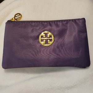 Tory Burch Purple Nylon 3 Compartment Wristlet Wallet